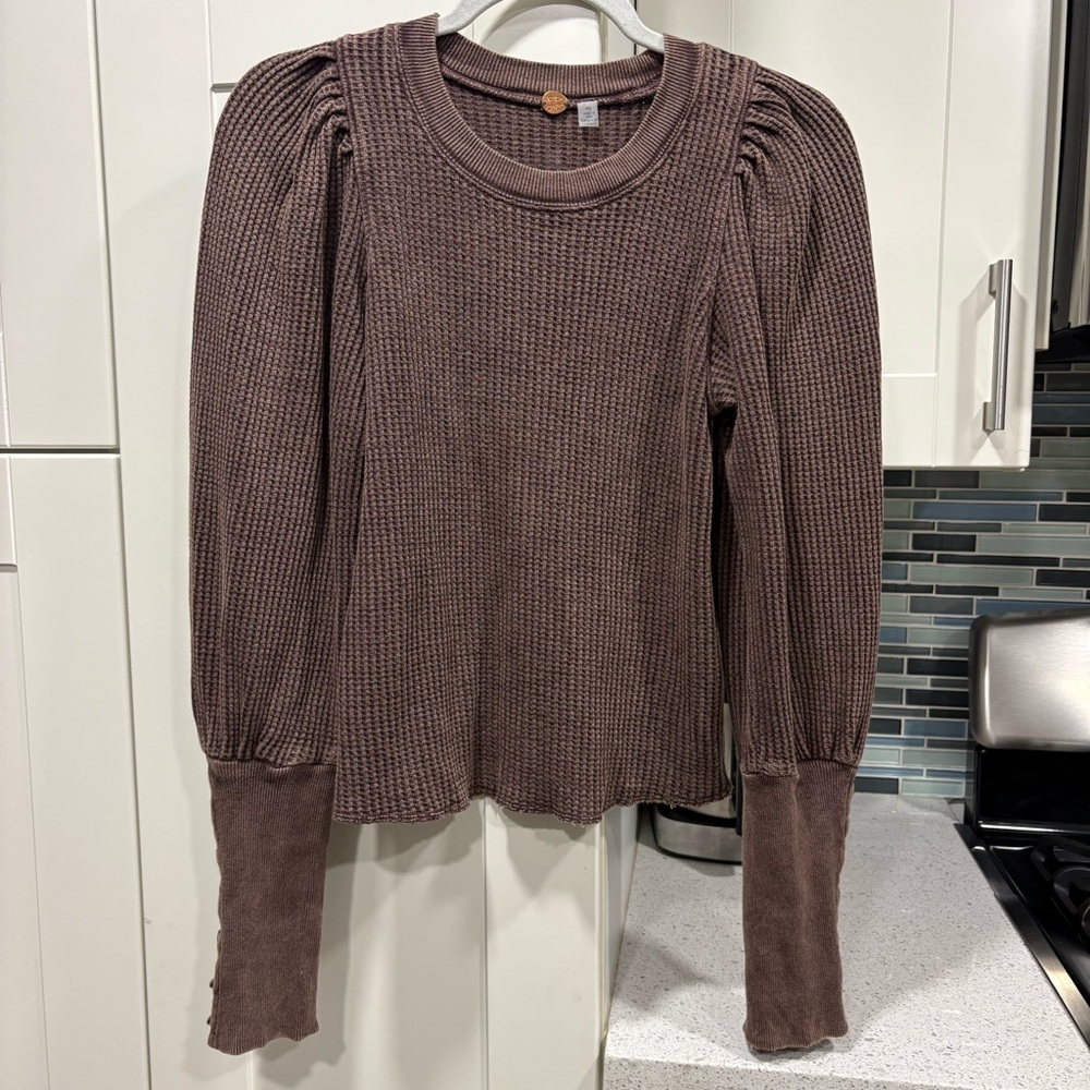 Free People Wesley thermal long sleeve top